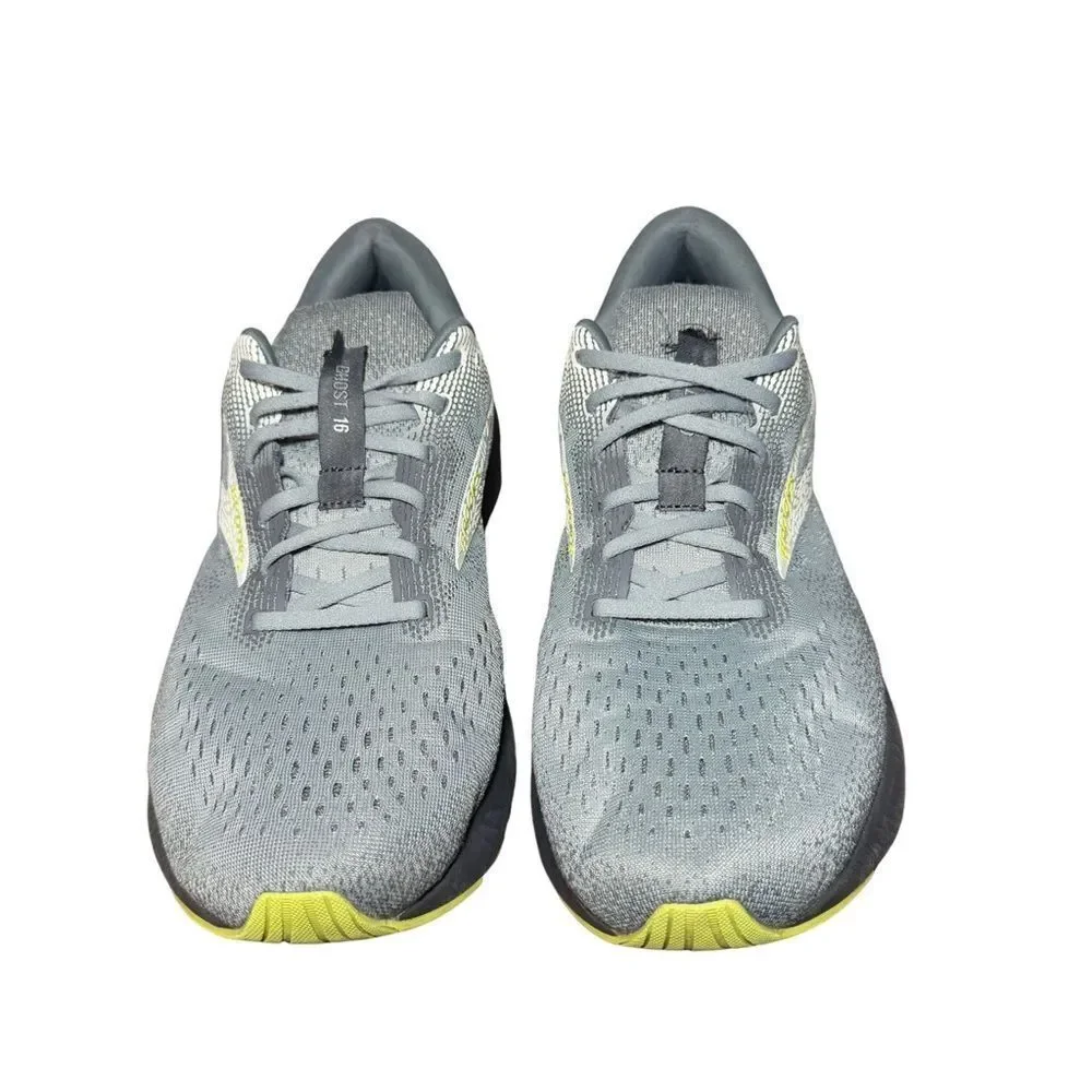 Brooks adrenaline 16 Gray Running Shoe with Yellow Accents size 11 2E